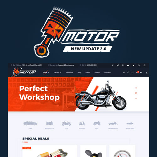 Motor – Cars, Parts, Service, Equipments and Accessories WooCommerce Store