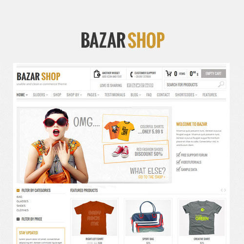 Bazaar - eCommerce Theme - Gpl theme