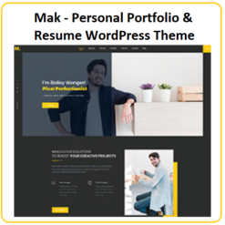 Mak - Personal Portfolio & Resume WordPress Theme