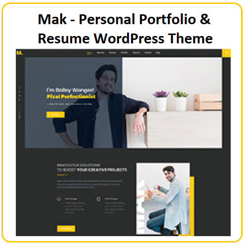 Mak - Personal Portfolio & Resume WordPress Theme